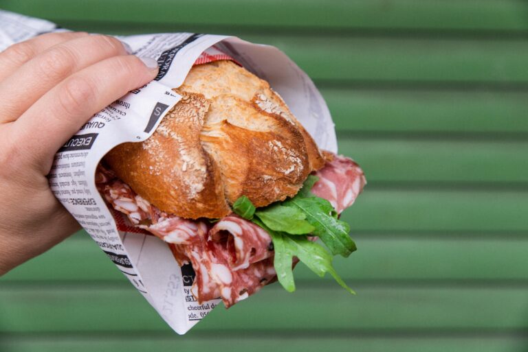 Panini mit Salami und Rucola
